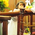 020 DSC_3060. Madeline leaning on altar
